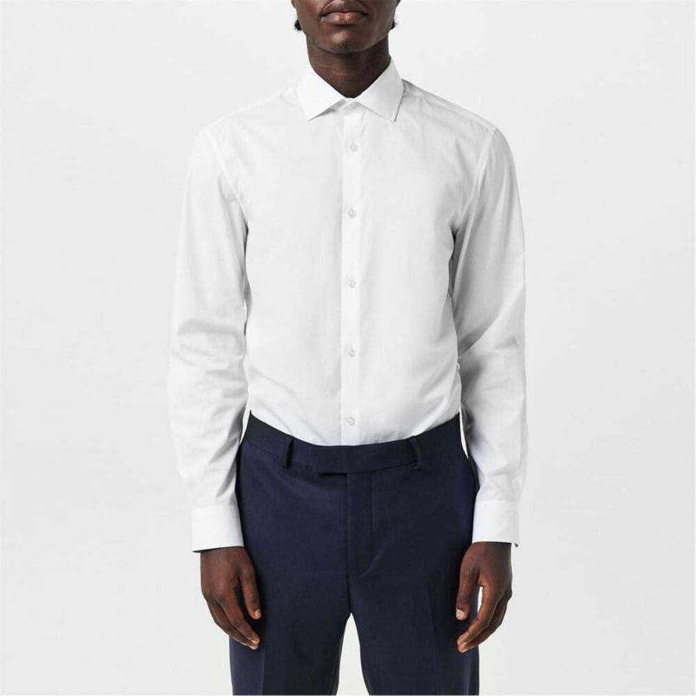 Twisted Tailor Mens Slim Formal Shirt / White